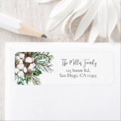 Elegant Waterverf Winter Kerstmis Adres Etiket (Insitu)