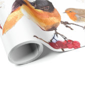 Elegant Waterverf Winter Pattern Cadeaupapier (Rol Hoek)