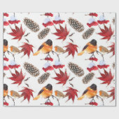 Elegant Waterverf Winter Pattern Cadeaupapier (Vlak)