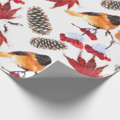 Elegant Waterverf Winter Pattern Cadeaupapier (Hoek)