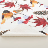 Elegant Waterverf Winter Pattern Sherpa Deken (3/4)