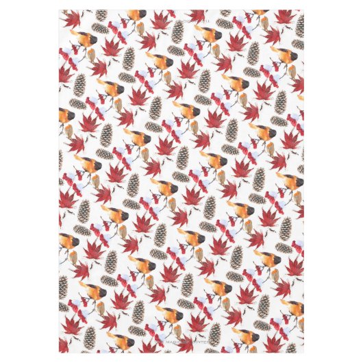 Elegant Waterverf Winter Pattern Tafelkleed (Voorkant)