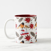 Elegant Waterverf Winter Pattern Tweekleurige Koffiemok (Links)