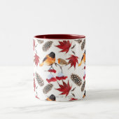 Elegant Waterverf Winter Pattern Tweekleurige Koffiemok (Center)