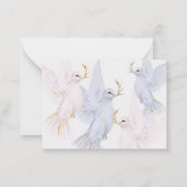 Elegant Waterverf witte duif Memorial dank u Notitiekaartje (Achterkant)