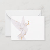 Elegant Waterverf witte duif Memorial dank u Notitiekaartje (Achterkant)