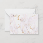 Elegant Waterverf witte duif Memorial dank u Notitiekaartje (Achterkant)