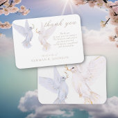 Elegant Waterverf witte duif Memorial dank u Notitiekaartje