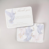 Elegant Waterverf witte duif Memorial dank u Notitiekaartje
