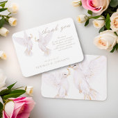 Elegant Waterverf witte duif Memorial dank u Notitiekaartje