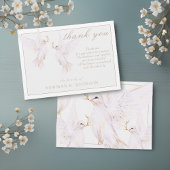 Elegant Waterverf witte duif Memorial dank u Notitiekaartje