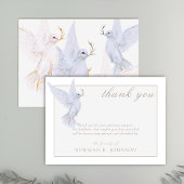 Elegant Waterverf witte duif Memorial dank u Notitiekaartje