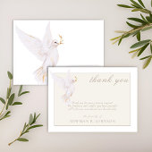 Elegant Waterverf witte duif Memorial dank u Notitiekaartje
