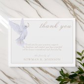 Elegant Waterverf witte duif Memorial dank u Notitiekaartje