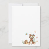 Elegant Waterverf Woodland Animals Baby shower Kaart (Achterkant)