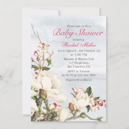 Elegant Waterverf Woodland Floral Baby shower Kaart