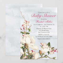 Elegant Waterverf Woodland Floral Baby shower Kaart
