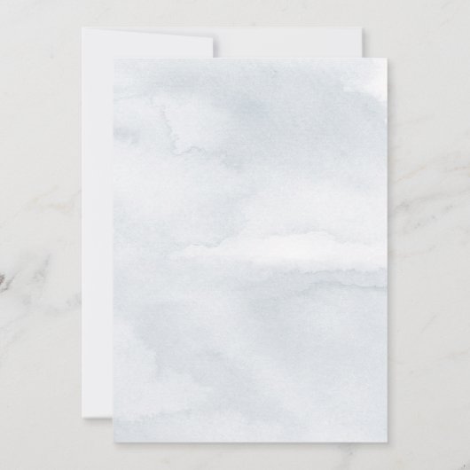 Elegant Waterverf Woodland Floral Baby shower Kaart (Achterkant)