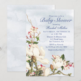 Elegant Waterverf Woodland Floral Baby shower Kaart
