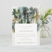 Elegant Waterverf Woodland Forest Birthday Kaart (Staand voorkant)