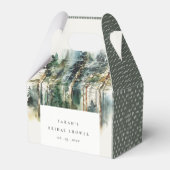 Elegant Waterverf Woodland Forest Vrijgezellenfees Bedankdoosjes (Achterkant)