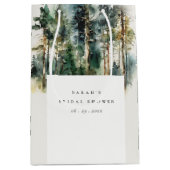 Elegant Waterverf Woodland Forest Vrijgezellenfees Medium Cadeauzakje (Voorkant)