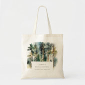 Elegant Waterverf Woodland Forest Vrijgezellenfees Tote Bag (Voorkant)