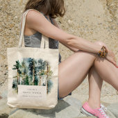 Elegant Waterverf Woodland Forest Vrijgezellenfees Tote Bag