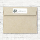 Elegant Waterverf Woodland Retouradres Etiket