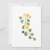 Elegant Waterverf Yellow Rose Bouquet Kaart (Achterkant)