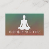 Elegant Waterverf YOGA Instructor Logo Klantenkaartje (Voorkant)