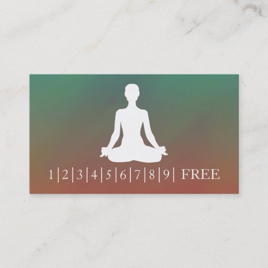 Elegant Waterverf YOGA Instructor Logo Klantenkaartje (Voorkant)