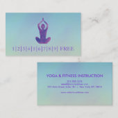 Elegant Waterverf YOGA Instructor Logo Visitekaartje (Voorkant / Achterkant)