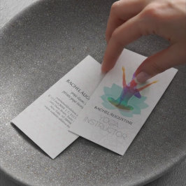 Elegant Waterverf Yoga Meditatie Lotus Patroon Visitekaartje