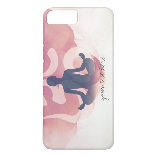 Elegant Waterverf Yoga Meditation Pose om Symbol Case-Mate iPhone Case (Achterkant)