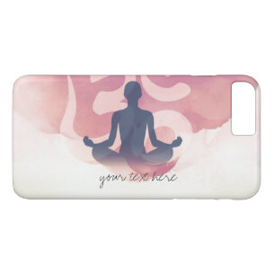 Elegant Waterverf Yoga Meditation Pose om Symbol Case-Mate iPhone Case