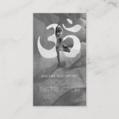 Elegant Waterverf Yoga Meditation Pose om Symbol Visitekaartje (Voorkant)