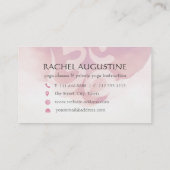 Elegant Waterverf Yoga Meditation Pose om Symbol Visitekaartje (Achterkant)