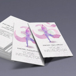 Elegant Waterverf Yoga Meditation Pose om Symbol Visitekaartje