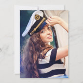 Elegant Waterverf zeiljacht Vrijgezellenfeest Kaart (Achterkant)