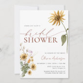 Elegant Waterverf Zonnebloem Vrijgezellenfeest Kaart (Voorkant)