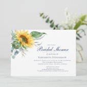 Elegant Waterverf Zonnebloem Vrijgezellenfeest Kaart (Staand voorkant)