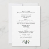 Elegant Waterverf Zonnebloemen Eucalyptus Weddensc Kaart (Achterkant)