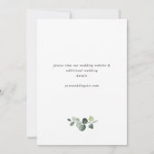 Elegant Waterverf Zonnebloemen Eucalyptus Weddensc Save The Date (Achterkant)