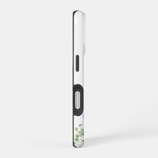 Elegant Waterverf Zonnebloemen, gepersonaliseerd iPhone 16 Hoesje (Rechterkant)