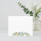 Elegant Waterverf Zonnebloemen in Foliage Custom (Staand voorkant)