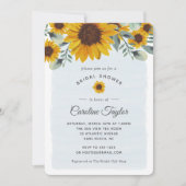 Elegant Waterverf Zonnebloemen Vrijgezellenfeest Kaart (Voorkant)