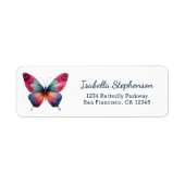 Elegant Watervlinder Retouradres Etiket (Voorkant)