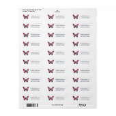 Elegant Watervlinder Retouradres Etiket (Full Sheet)