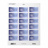 Elegant Watervorst Winter Sneeuwvlok Adres Etiket (Full Sheet)